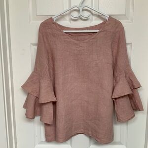 Lagenlook Linen Top by Lungo L’Arno size medium